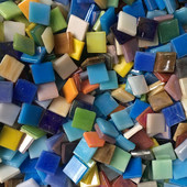 100g DIY Creative Mixed Color 1,5cm Μωσαϊκό Γυαλί Ένθετο Πλακάκια Τοίχου Χειροποίητα Υλικά Χειροτεχνία Διακόσμηση σπιτιού ZXY9805