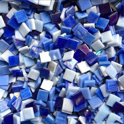 100g DIY Creative Mixed Color 1,5cm Μωσαϊκό Γυαλί Ένθετο Πλακάκια Τοίχου Χειροποίητα Υλικά Χειροτεχνία Διακόσμηση σπιτιού ZXY9805