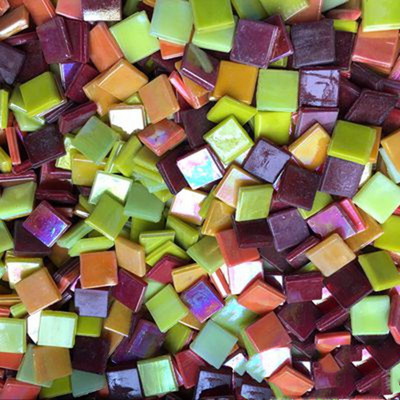100g DIY Creative Mixed Color 1,5cm Μωσαϊκό Γυαλί Ένθετο Πλακάκια Τοίχου Χειροποίητα Υλικά Χειροτεχνία Διακόσμηση σπιτιού ZXY9805