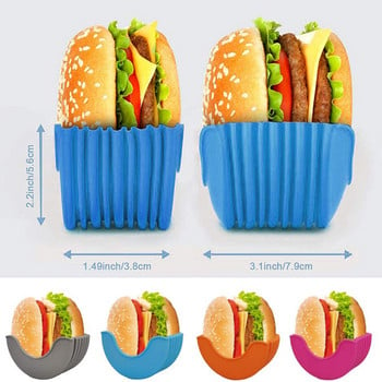Επαναχρησιμοποιήσιμη θήκη Burger Ράφι σιλικόνης Εργαλεία χάμπουργκερ Σταθερή βάση βάσης αποθήκευσης Κουζίνα Organizer Κουζίνα Αξεσουάρ κουζίνας