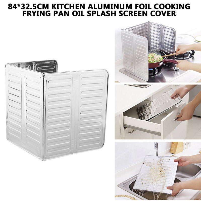 Aliuminio sulankstomi ekranai nuo purslų virtuvės priedai Virtuvės dujinė viryklė, pertvara