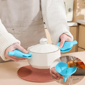 Apsaugos nuo nuplikimo silikono šilumos izoliacijos segtukas mažos skylutės piltuvėlis neslystantis virtuvės kepimo buitinis dubuo mikrobangų krosnelės spaustukas atsparus karščiui