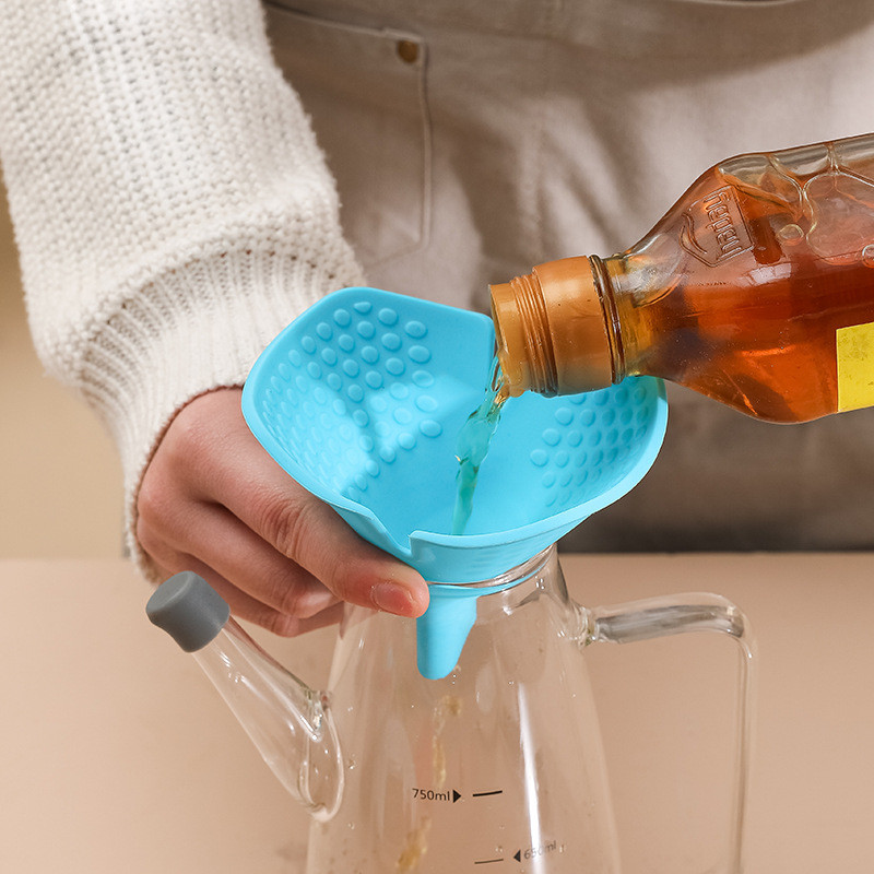 Apsaugos nuo nuplikimo silikono šilumos izoliacijos segtukas mažos skylutės piltuvėlis neslystantis virtuvės kepimo buitinis dubuo mikrobangų krosnelės spaustukas atsparus karščiui