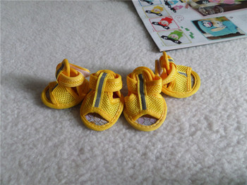 4 ΤΕΜ/σετ Ροζ αντιολισθητικά καλοκαιρινά παπούτσια για σκύλους αναπνεύσιμα σανδάλια για μικρά σκυλιά Κάλτσες για σκύλους για κατοικίδια Αθλητικά παπούτσια για σκύλους Μπότες παπούτσια για κουτάβι γάτα