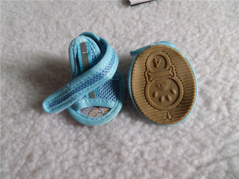 4 ΤΕΜ/σετ Ροζ αντιολισθητικά καλοκαιρινά παπούτσια για σκύλους αναπνεύσιμα σανδάλια για μικρά σκυλιά Κάλτσες για σκύλους για κατοικίδια Αθλητικά παπούτσια για σκύλους Μπότες παπούτσια για κουτάβι γάτα