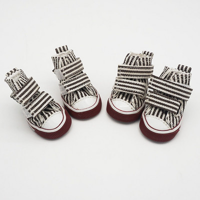 Modes kanvas suņu apavi Pretslīdes suņu apavi mazām šķirnēm suņiem Čivavas rotaļu apavi āra suņu apavi Botas Para Perro