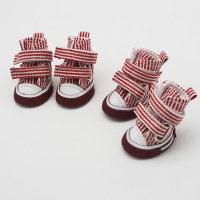 Modes kanvas suņu apavi Pretslīdes suņu apavi mazām šķirnēm suņiem Čivavas rotaļu apavi āra suņu apavi Botas Para Perro