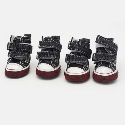 Modes kanvas suņu apavi Pretslīdes suņu apavi mazām šķirnēm suņiem Čivavas rotaļu apavi āra suņu apavi Botas Para Perro