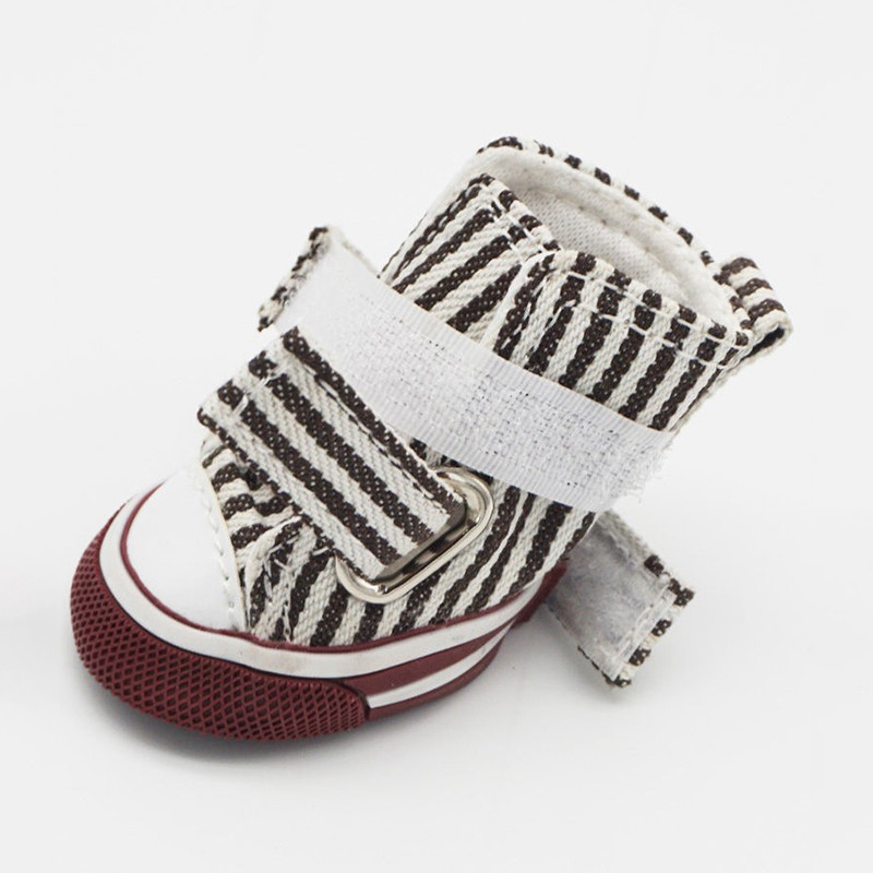 Modes kanvas suņu apavi Pretslīdes suņu apavi mazām šķirnēm suņiem Čivavas rotaļu apavi āra suņu apavi Botas Para Perro