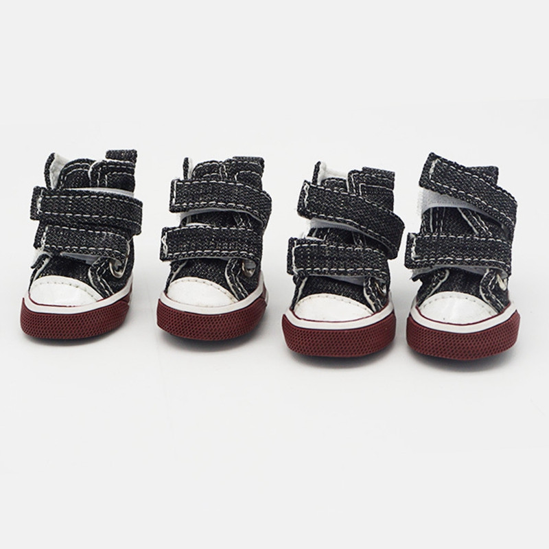 Modes kanvas suņu apavi Pretslīdes suņu apavi mazām šķirnēm suņiem Čivavas rotaļu apavi āra suņu apavi Botas Para Perro