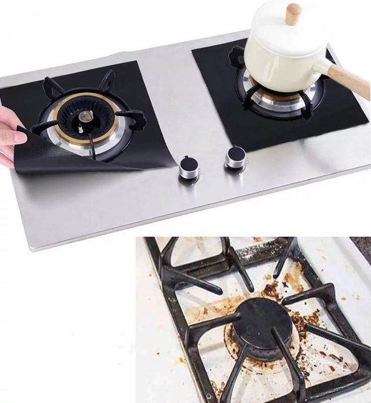 Herbruikbare Folie Cover Gasfornuis Protector Nelipnus Kookplaat Brander Folie Mat Pad Schoon Liner Voor Keuken kookgerei