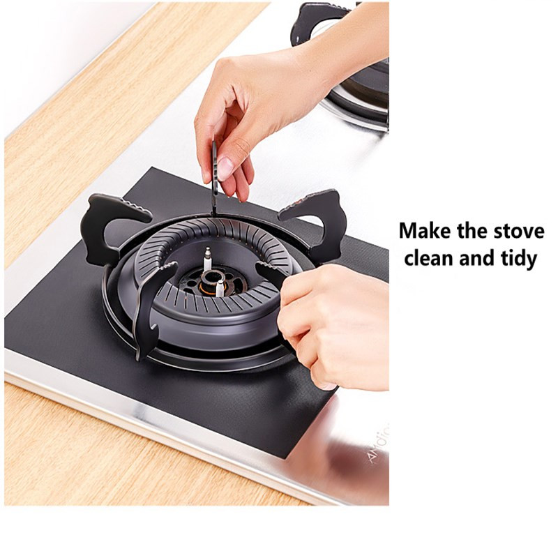 Herbruikbare Folie Cover Gasfornuis Protector Nelipnus Kookplaat Brander Folie Mat Pad Schoon Liner Voor Keuken kookgerei