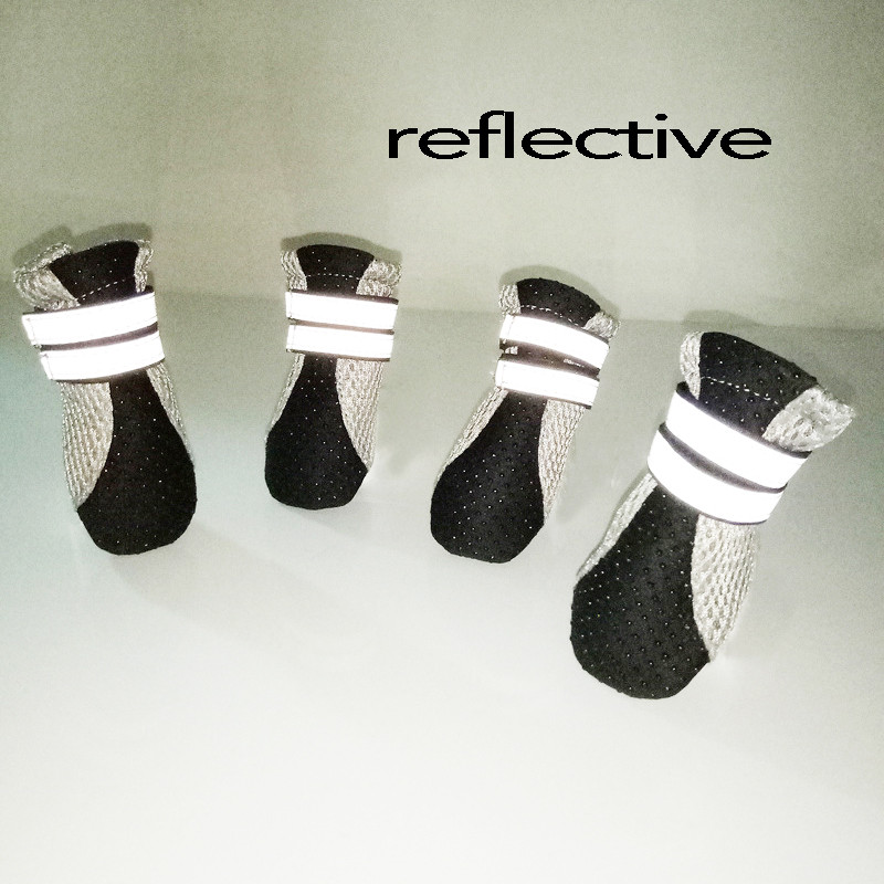 Prozračne cipele za šetnju pasa za kućne ljubimce Mrežaste mekane ljetne cipele za kućne ljubimce Noćne sigurne reflektirajuće čizme za velike male pse