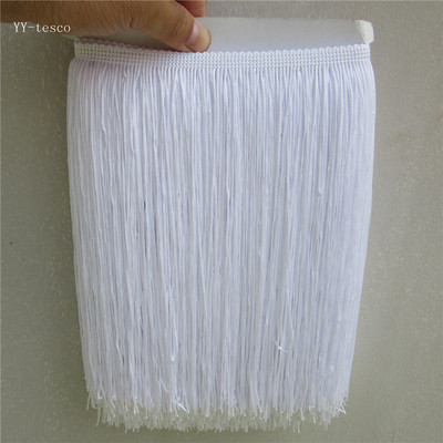 1 udvar 25 cm hosszú poliészter csipke bojt rojt zafír csipke díszítő szalag varrni latin ruha színpadon ruha függöny barkács kiegészítők