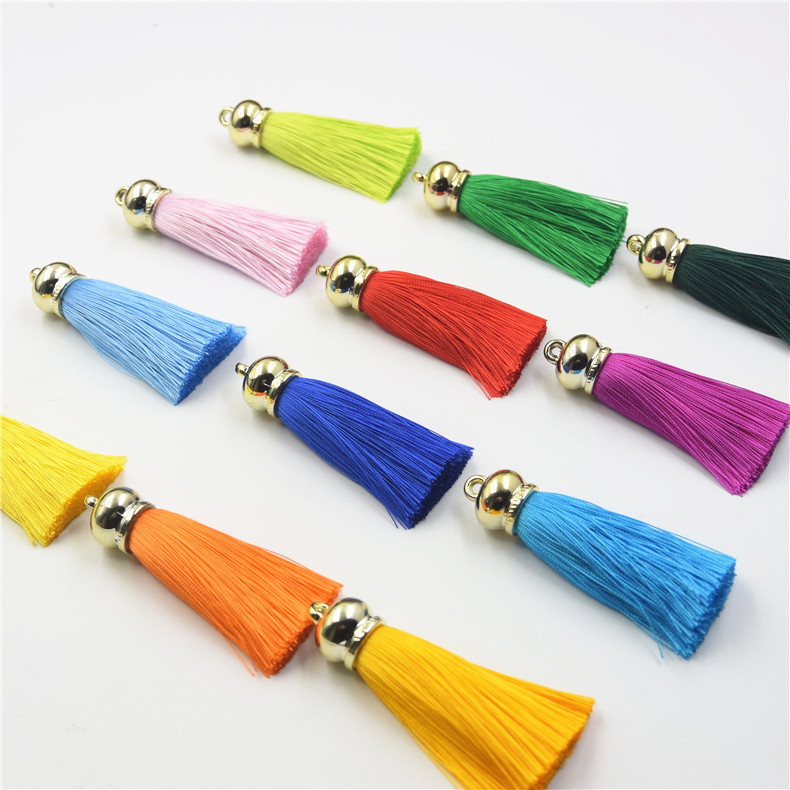 NOVO 30 boja rese od rajona sa zlatnim čepovima svilene rese rubovi torbica za mobitel privjesak dodaci diy naušnice/nakit