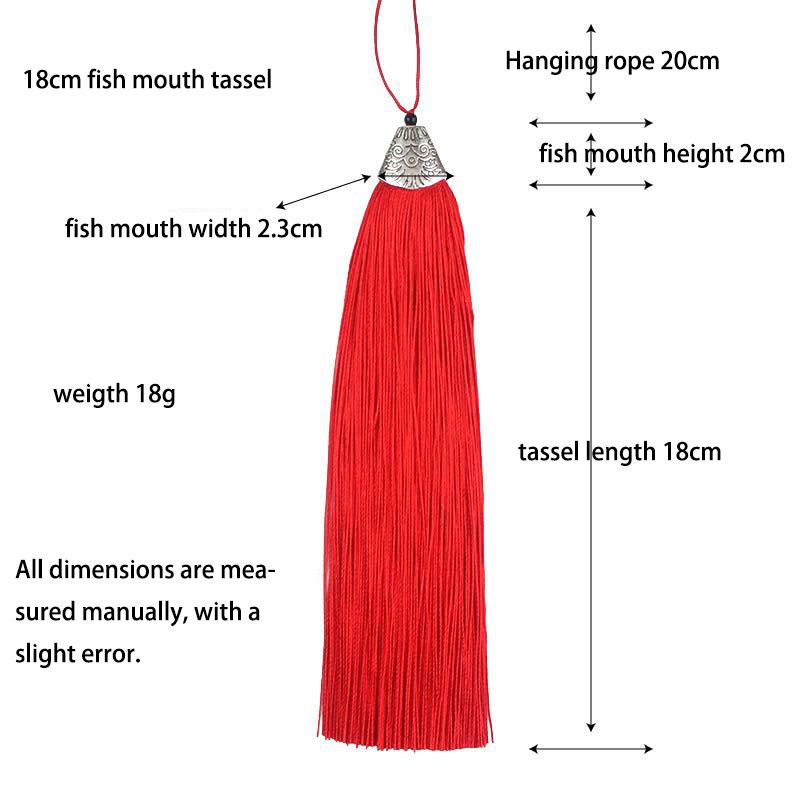 2 buc/buc 18 cm capac pentru gură de pește, ciucuri de mătase, perie cu franjuri, draperii, artizanat, cadou, ciucuri, găsirea pandantive, accesorii pentru bijuterii