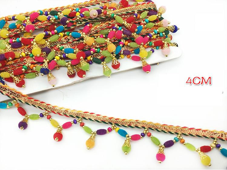 1 jards Deju zvans ar fliteriem nogaidīšanas josta ATS čigānu latīņu bārkstis josta Metāla monētu čaumalas pogas pušķis