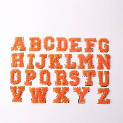 1 vnt. 5,5 cm išsiuvinėtas raidžių lygintuvas ant pataiso AZ Šeniliniai raidžių pleistrai su Blizgučiais Varsity Neryškiais marškinėlių raštais