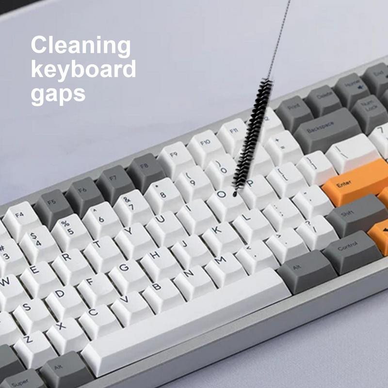 Butelių šepetėlių rinkinys Siauri buteliai Nailono šepečiai Vamzdžių valymo šepetys Maži nešiojami valymo šepečiai su nailoniniais šereliais ir kabliuku