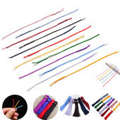 50 gab. Ar rokām pīts plakans vītnes ķīniešu mezgla aukla pusfabrikāta kulonu rokassprādzes aukla DIY juvelierizstrādājumu diegu pīta virve