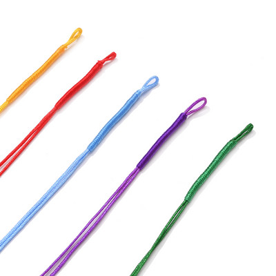 50 gab. Ar rokām pīts plakans vītnes ķīniešu mezgla aukla pusfabrikāta kulonu rokassprādzes aukla DIY juvelierizstrādājumu diegu pīta virve