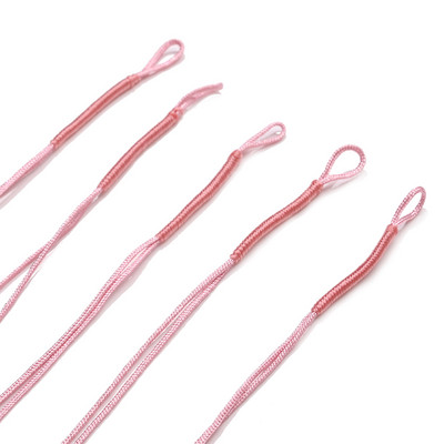 50 gab. Ar rokām pīts plakans vītnes ķīniešu mezgla aukla pusfabrikāta kulonu rokassprādzes aukla DIY juvelierizstrādājumu diegu pīta virve