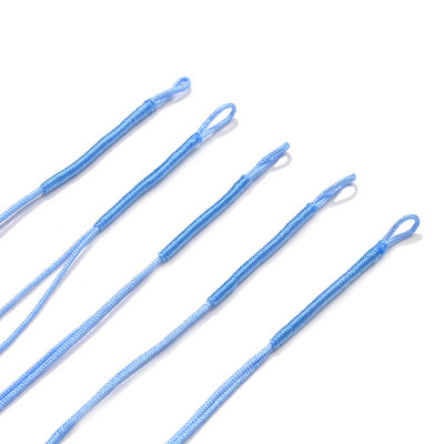 50 gab. Ar rokām pīts plakans vītnes ķīniešu mezgla aukla pusfabrikāta kulonu rokassprādzes aukla DIY juvelierizstrādājumu diegu pīta virve