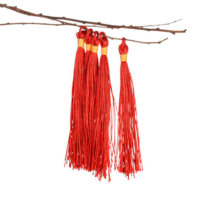 20 db 9 cm-es színes poliészter selyem bojt medál rojt ékszer dekorációs bűbáj Kulcs frufru Bojt otthoni dekorációhoz barkácsoláshoz