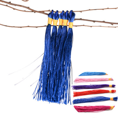 20 db 9 cm-es színes poliészter selyem bojt medál rojt ékszer dekorációs bűbáj Kulcs frufru Bojt otthoni dekorációhoz barkácsoláshoz