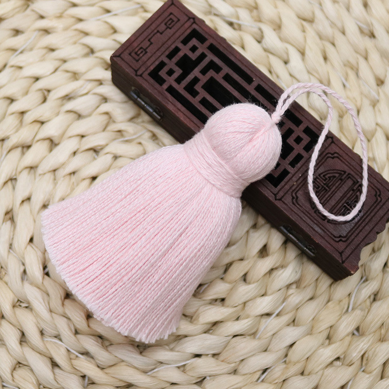 Kokvilnas pušķis liels 3 cm diametrs biezs tauku pušķis piekārts virves pušķis aizkars galdauts apģērbu dekors DIY šūšanas apģērba piederumi