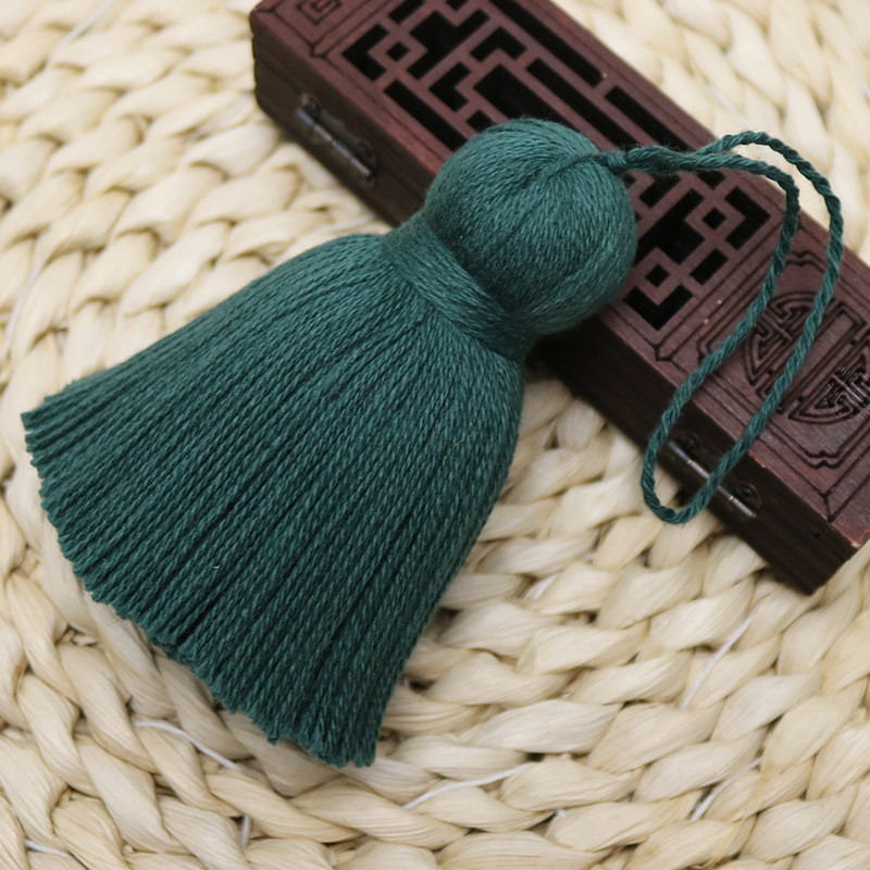 Kokvilnas pušķis liels 3 cm diametrs biezs tauku pušķis piekārts virves pušķis aizkars galdauts apģērbu dekors DIY šūšanas apģērba piederumi