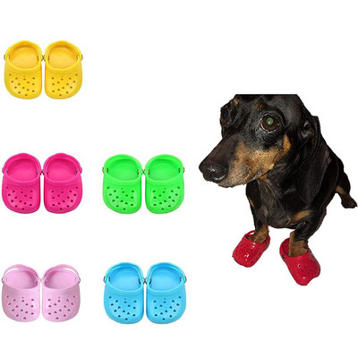 Pantofi pentru câini de vară Papuci scobiți pentru animale de companie, pantofi de plajă respirabili, pantofi casual cu încălțăminte, sandale pentru cățeluș, pantofi cu găuri pentru câini mici