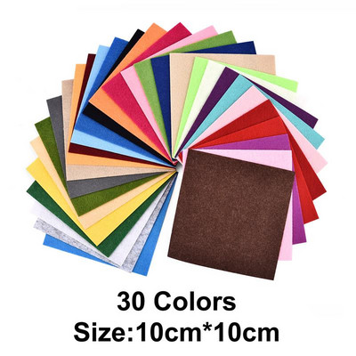 10/40 gab. Neausts rokdarbu filca audums 10 cm raibs audumu komplekts bērniem, scrapbooking lelles šūšanas amatniecība, DIY stepēšanas palags