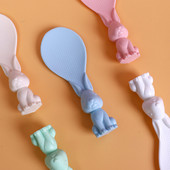 Nepiedegoša rīsu karote Vertikāla rīsu karote Jauki zaķīti, jauki virtuves instrumenti Kviešu salmu Korejas rīsu karote dažādās krāsās