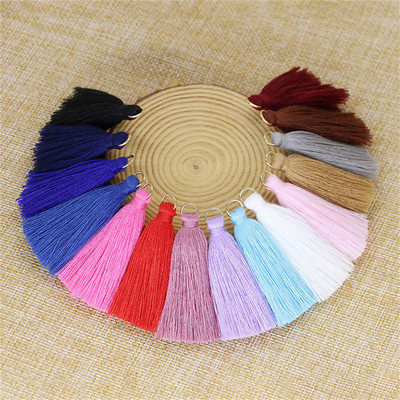 WFFNNKC 20GAB poliestera kokvilnas pušķis DIY apdares apģērbi aizkari rotaslietas dekors piekarināms gredzens bārkstis soma atslēgu piekariņš kulonu aksesuārs