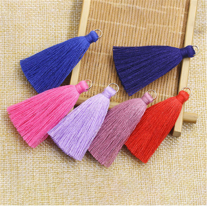 WFFNNKC 20GAB poliestera kokvilnas pušķis DIY apdares apģērbi aizkari rotaslietas dekors piekarināms gredzens bārkstis soma atslēgu piekariņš kulonu aksesuārs