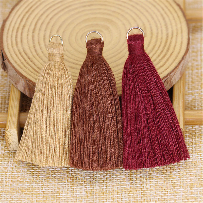 WFFNNKC 20GAB poliestera kokvilnas pušķis DIY apdares apģērbi aizkari rotaslietas dekors piekarināms gredzens bārkstis soma atslēgu piekariņš kulonu aksesuārs