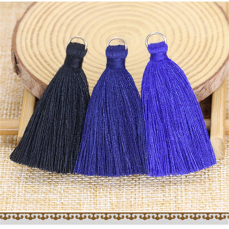 WFFNNKC 20GAB poliestera kokvilnas pušķis DIY apdares apģērbi aizkari rotaslietas dekors piekarināms gredzens bārkstis soma atslēgu piekariņš kulonu aksesuārs