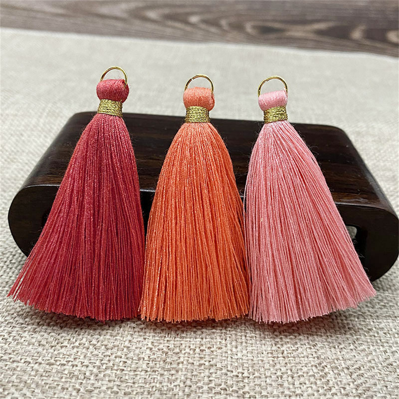 WFFNNKC 20db Arany fém akasztós gyűrű bojt díszítő medál barkács kézműves ékszer Fülbevaló ruházat rojt anyag dekor kiegészítő