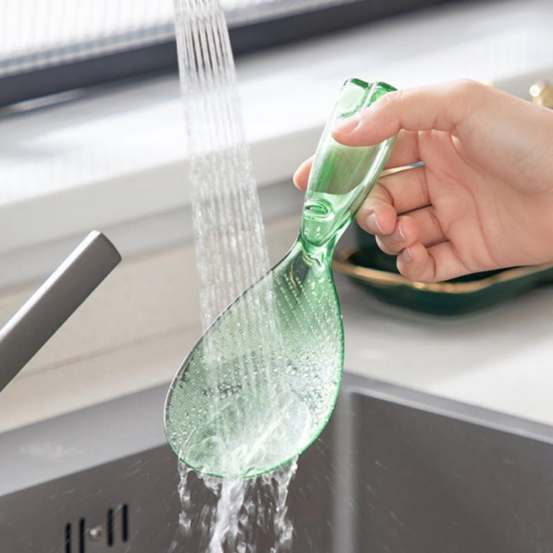 Jauka rīsu karote, stāvoša plastmasas rīsu gatavošanas karote Nepiedegoša rīsu karote Augstas krāsas caurspīdīga rīsu karote Virtuves gatavošanas rīki