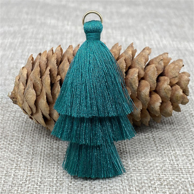 WFFNNKC 10Gb Trīs slāņu pušķis bārkstis soma Atslēgu piekariņš DIY Kuloni Aksesuāri Apdare Apģērbi Aizkari Rotaslietas Dekors Pušķi Mežģīnes