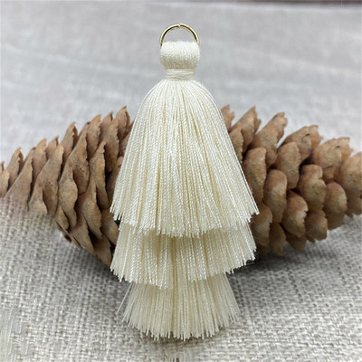 WFFNNKC 10Gb Trīs slāņu pušķis bārkstis soma Atslēgu piekariņš DIY Kuloni Aksesuāri Apdare Apģērbi Aizkari Rotaslietas Dekors Pušķi Mežģīnes