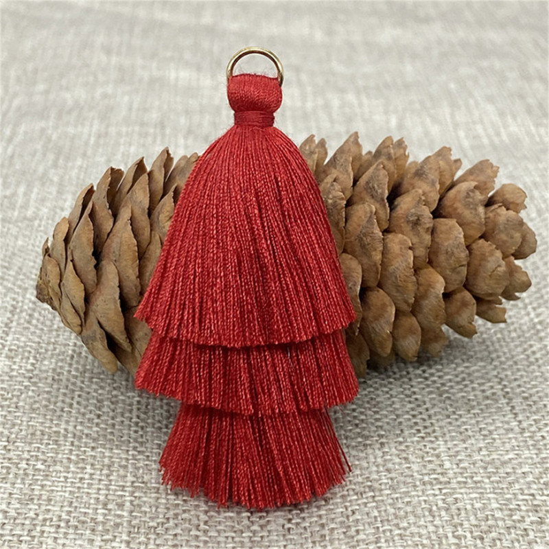 WFFNNKC 10Gb Trīs slāņu pušķis bārkstis soma Atslēgu piekariņš DIY Kuloni Aksesuāri Apdare Apģērbi Aizkari Rotaslietas Dekors Pušķi Mežģīnes