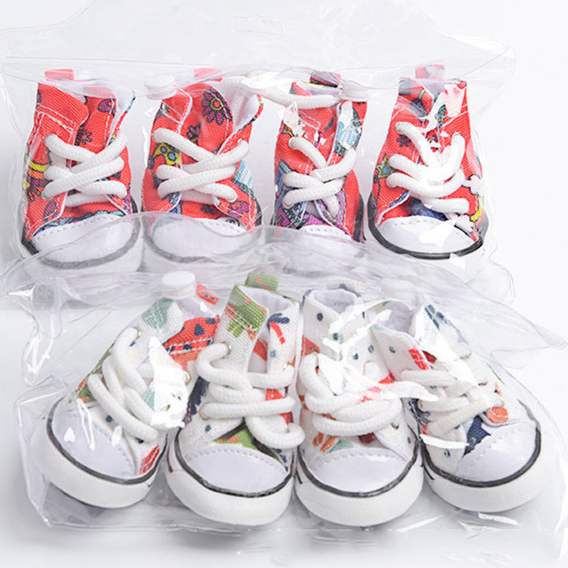 2022. gada suņu džinsa auduma apavi Nodilumizturīgi, neslīdoši apavi suņiem maziem suņiem, kaķiem, elpojošiem ikdienas suņu zābakiem kāju aizsargs