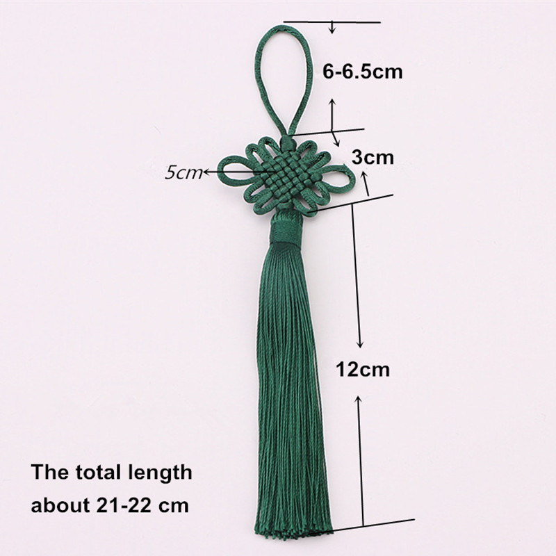 5gab 22cm ķīniešu mezgls garu pušķu piekariņi DIY amatniecības rotaslietas apģērbi auto soma Mājas dekori aksesuāri, dāvana piekarināmi bārkstis