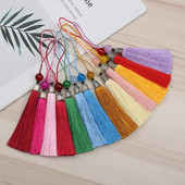 10 db Fém sapka Jade gyöngyök hosszú bojt medálok barkácsolás kézműves ékszerek ruházat autótáska lakberendezési kiegészítők lógó rojt díszítőelemek