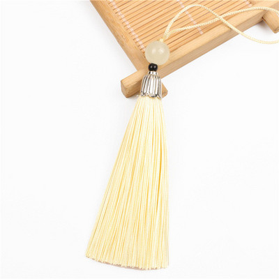 10 db Fém sapka Jade gyöngyök hosszú bojt medálok barkácsolás kézműves ékszerek ruházat autótáska lakberendezési kiegészítők lógó rojt díszítőelemek