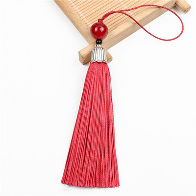 10 db Fém sapka Jade gyöngyök hosszú bojt medálok barkácsolás kézműves ékszerek ruházat autótáska lakberendezési kiegészítők lógó rojt díszítőelemek