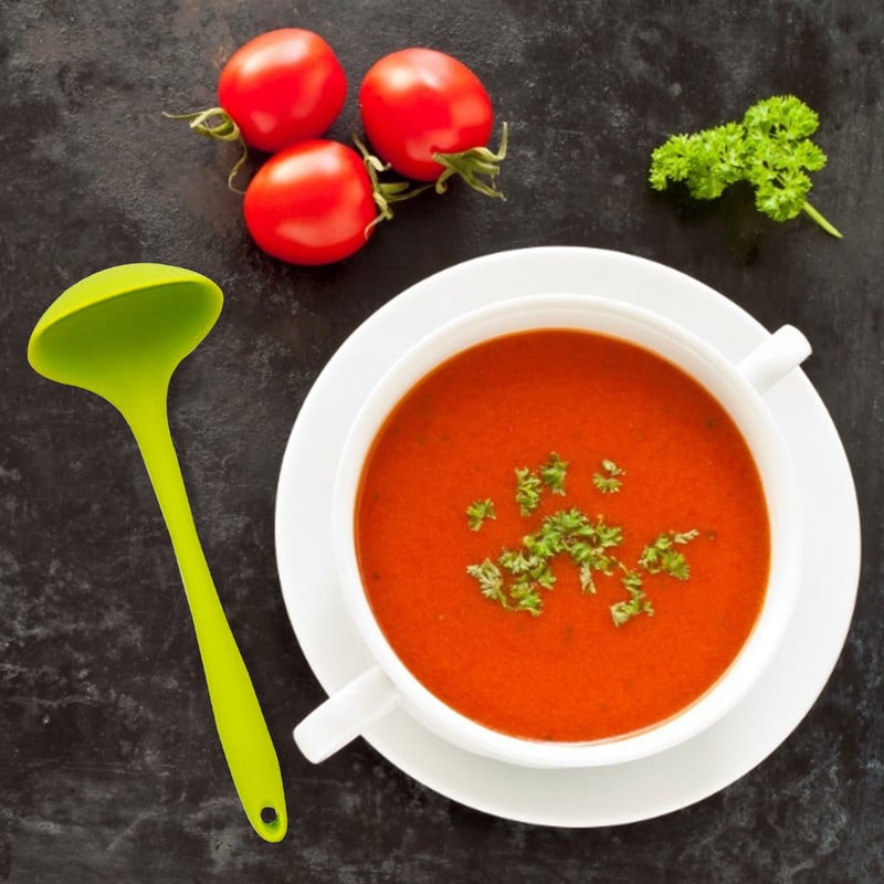 Silikona kviešu salmu zupas karote šļūtenes turētājs ar garu rokturi putras karote rīsu kauss galda piederumi maltīte vakariņas karotes virtuves saldums