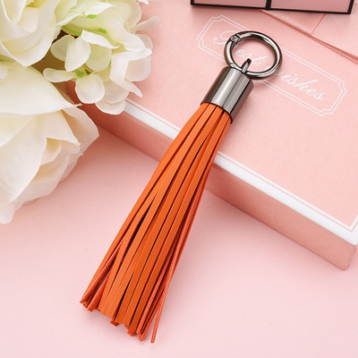 3 db 15 cm-es ötvözet kerek gyűrű bőr kulcstartó bojt barkács kézműves anyagok táska autótelefon ékszer medálok rojt díszítő díszek